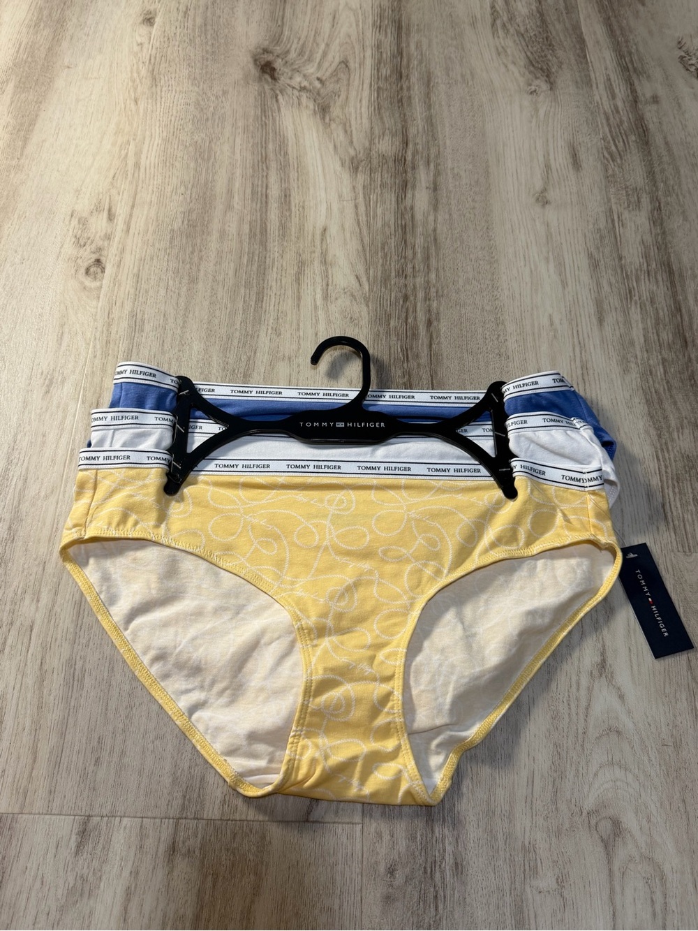Tommy Hilfiger Yellow Bikini Briefs with Navy Waistband